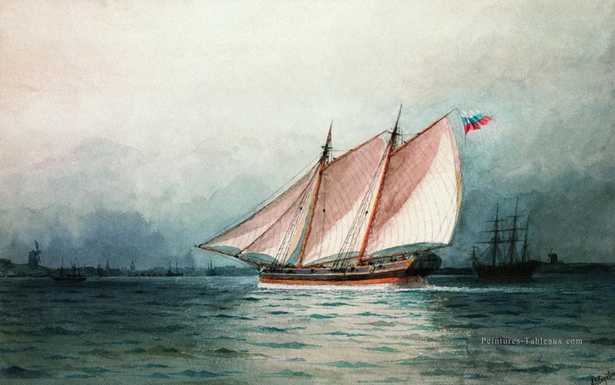 Ivan Aivazovsky voilier Paysage marin Peintures à l'huile